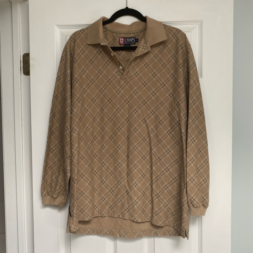 Polo Ralph Lauren Oversized Brown Collared Shirt